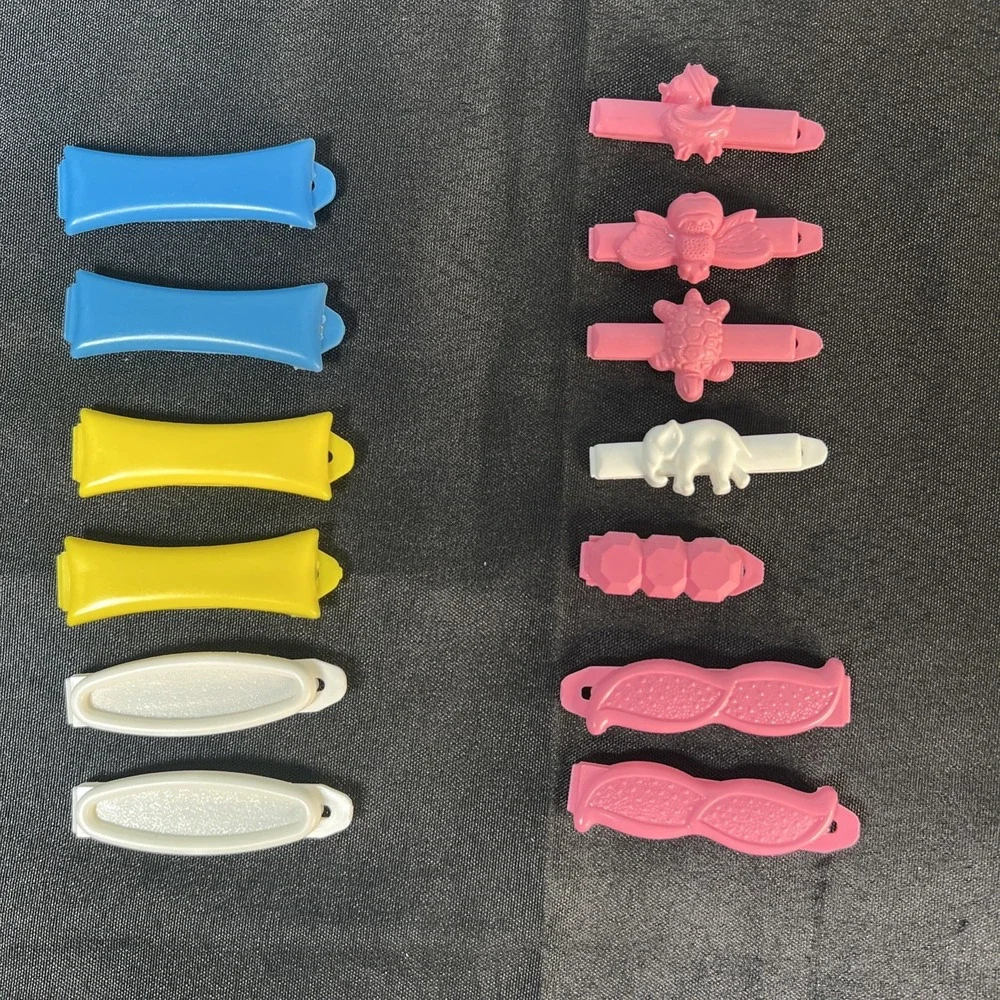 Vintage Tip Top Self‎ Clasp One Piece Hair Barrettes Clip Bundle - Medium - New